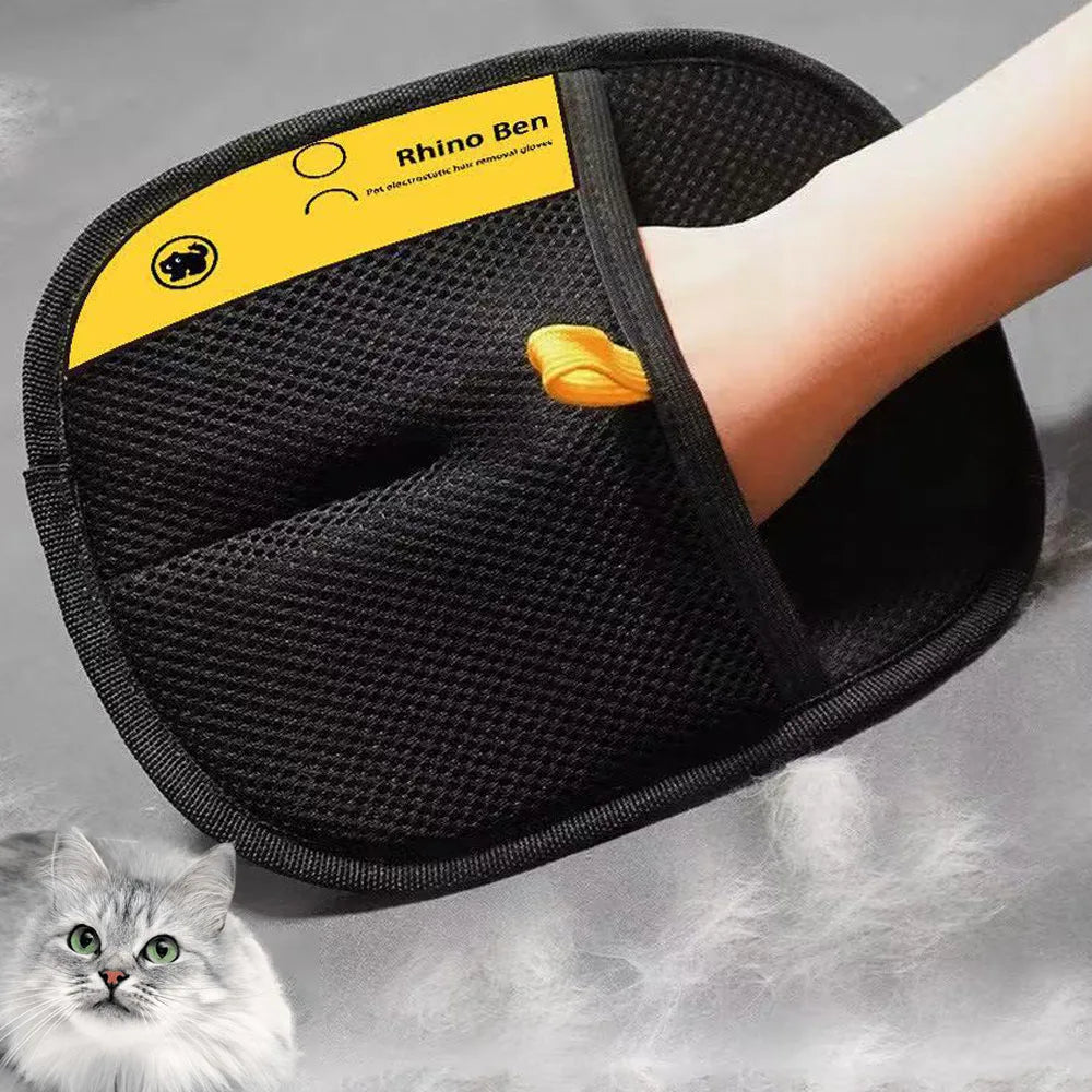 Magic Pet Hair Remover Glove – Effortlessly Remove Dog & Cat Fur from Furniture, Carpets & Clothing